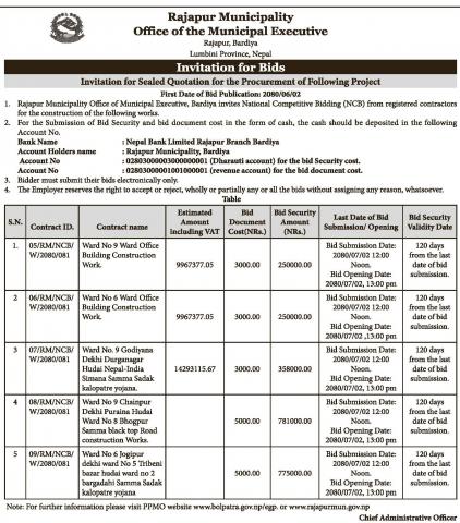 Invitation for Bids
